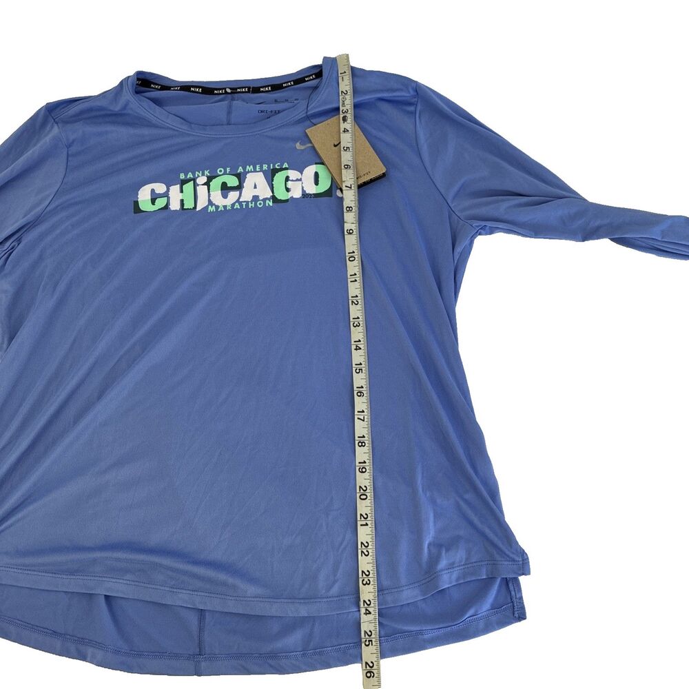 Nike Women's ONE Dri-FIT Luxe Chicago Marathon 2023 L/S Shirt Sz XL NWT Blue - Picture 4 of 7